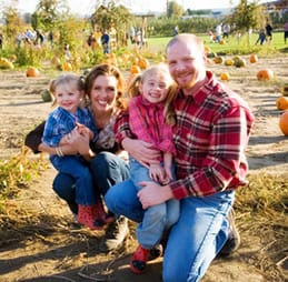 Family Visiting Arkansas Pumpkin Patch